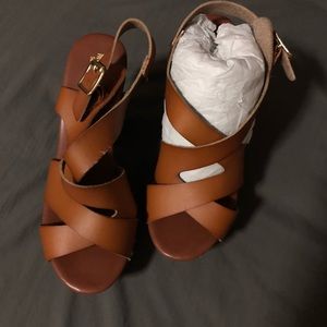 Comfortable wooden platform heels!